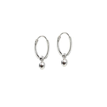 Load image into Gallery viewer, mini dot hoop earrings, sterling silver, handmade-Lucy Ashton Jewellery