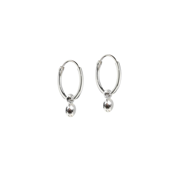 mini dot hoop earrings, sterling silver, handmade-Lucy Ashton Jewellery