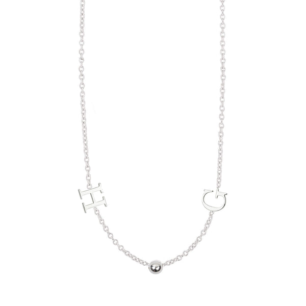 letter initial necklace font 2 handmade sterling silver jewellery-Lucy Ashton