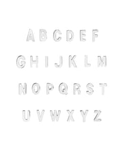 Load image into Gallery viewer, alphabet charms in sterling silver for letter necklace, lucy ashton jewellery