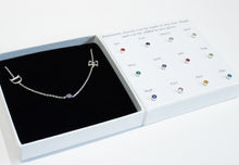 Load image into Gallery viewer, lucy-ashton-birthstone-and-letter-initial-necklace