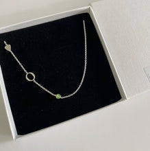 Load image into Gallery viewer, personalised-letters-initial-necklace-birthstone-charm-handmade-bespoke-lucy-ashton-jewellery