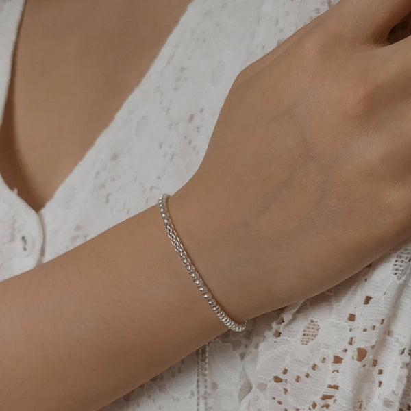 Braided Rope Bracelet Sterling Silver - Lucy Ashton Jewellery