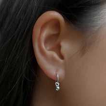 Load image into Gallery viewer, Mini Dot Hoop Earrings Sterling Silver - Lucy Ashton Jewellery