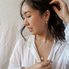 Load image into Gallery viewer, Mini Star Hoop Earrings Sterling Silver - Lucy Ashton Jewellery