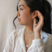 Load image into Gallery viewer, Mini Star Hoop Earrings Sterling Silver - Lucy Ashton Jewellery