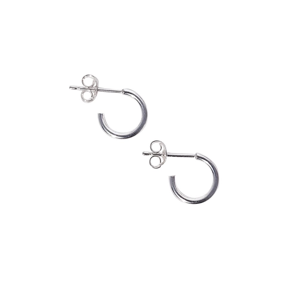 Tiny Hoops, Sterling Silver / 9mm by Hello Adorn