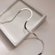 Load image into Gallery viewer, Flat Snake Chain Necklace Sterling Silver - Lucy Ashton Jewellery