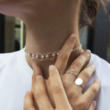 Load image into Gallery viewer, Circle and Bead Choker Sterling Silver - Lucy Ashton Jewellery