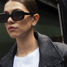 Load image into Gallery viewer, Small Star Huggie Hoop Earrings Sterling Silver - Lucy Ashton Jewellery