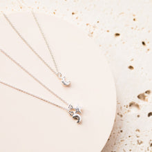 Load image into Gallery viewer, Tiny Moon and Star Necklace Sterling Silver - Lucy Ashton Jewellery
