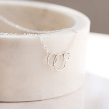 Load image into Gallery viewer, Interlocking Circle Necklace Sterling Silver - Lucy Ashton Jewellery
