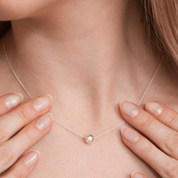 Sphere Necklace Sterling Silver - Lucy Ashton Jewellery