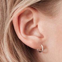 Load image into Gallery viewer, Small Huggie Hoop Earrings Sterling Silver - Lucy Ashton Jewellery