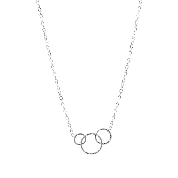 Interlocking Circle Necklace Sterling Silver - Lucy Ashton Jewellery