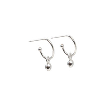 Load image into Gallery viewer, Mini Dot Hoop Earrings Sterling Silver - Lucy Ashton Jewellery