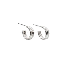 Load image into Gallery viewer, Rope Hoop Earrings Sterling Silver - Lucy Ashton Jewellery