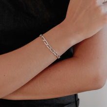 Load image into Gallery viewer, flat curb chain bracelet sterling silver- Lucy Ashton Jewellery
