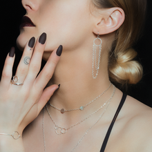 Load image into Gallery viewer, Circle Chain Earrings Sterling Silver - Lucy Ashton Jewellery