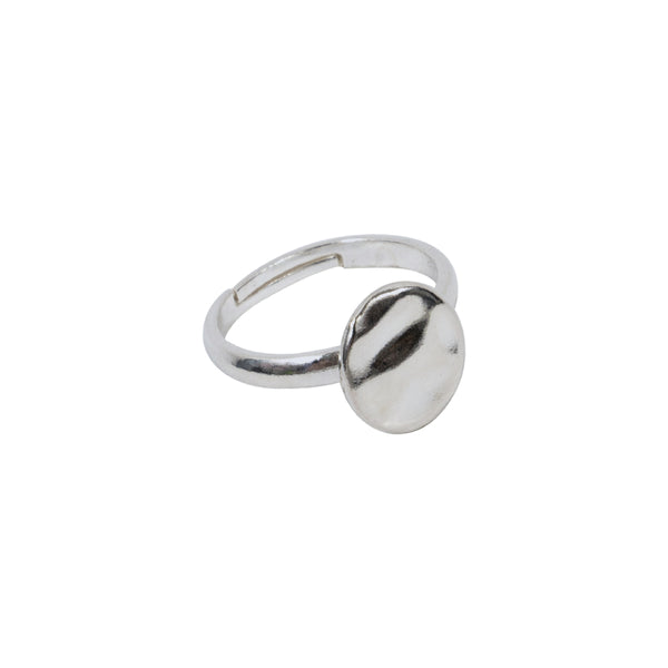 Hammered Disc Ring Sterling Silver - Lucy Ashton Jewellery