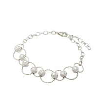 Load image into Gallery viewer, Circle and Bead Adjustable Bracelet Sterling Silver - Lucy Ashton Jewellery
