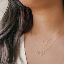 Load image into Gallery viewer, Interlocking Circle Necklace Sterling Silver - Lucy Ashton Jewellery