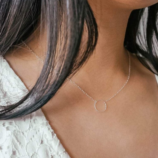 Circle Necklace Sterling Silver - Lucy Ashton Jewellery