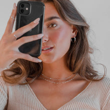 Load image into Gallery viewer, deco medium hoop earrings sterling silver-Lucy Ashton Jewellery
