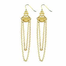 Load image into Gallery viewer, Filigree Chain Earrings - Lucy Ashton Jewellery
