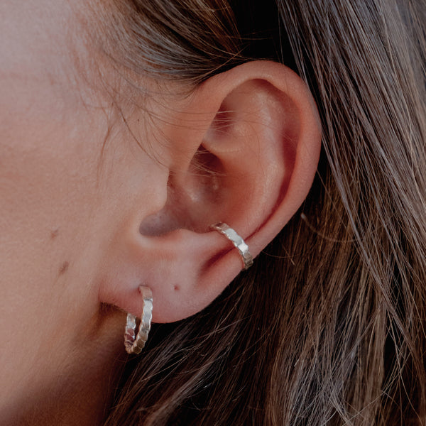 flat rope ear cuff sterling silver-lucy ashton jewellery