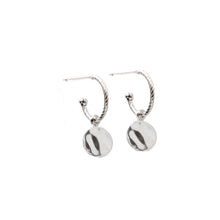 Load image into Gallery viewer, Hammered Medal Hoop Earrings Sterling Silver - Lucy Ashton Jewellery