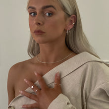 Load image into Gallery viewer, Large Hammered Hoop Earrings Sterling Silver - Lucy Ashton Jewellery