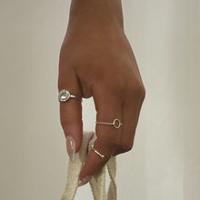 Load image into Gallery viewer, Hammered Disc Ring Sterling Silver - Lucy Ashton Jewellery