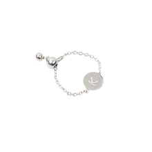Load image into Gallery viewer, Personalised Initial Chain Ring Sterling Silver - Lucy Ashton Jewellery