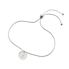 Load image into Gallery viewer, Personalised Disc Adjustable Bracelet Sterling Silver - Lucy Ashton Jewellery
