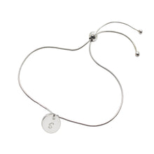 Load image into Gallery viewer, Personalised Disc Adjustable Bracelet Sterling Silver - Lucy Ashton Jewellery