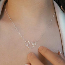 Load image into Gallery viewer, Interlocking Circle Necklace Sterling Silver - Lucy Ashton Jewellery