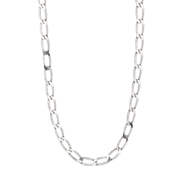 Curb Chain Necklace Sterling Silver