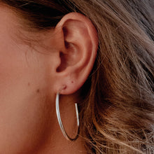 Load image into Gallery viewer, large classic handmade hoop earrings sterling silver-Lucy Ashton Jewellery