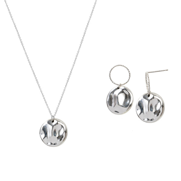 Large Medal Earring and Necklace Gift Set - Lucy Ashton Jewellery