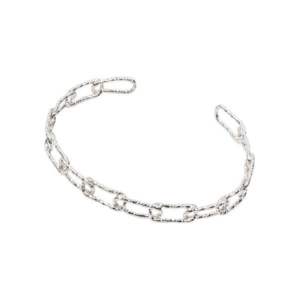 Link Chain Cuff Bracelet Sterling Silver - Lucy Ashton Jewellery