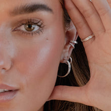 Load image into Gallery viewer, sparkle cut ear cuff ear stack sterling silver-Lucy Ashton Jewellery