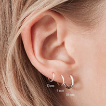 Load image into Gallery viewer, Small Huggie Hoop Earrings Sterling Silver - Lucy Ashton Jewellery