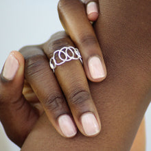 Load image into Gallery viewer, Multi Circle Adjustable Ring Sterling Silver - Lucy Ashton Jewellery