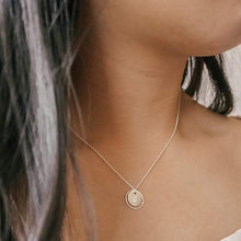 Load image into Gallery viewer, Personalised Initial Coin Necklace Sterling Silver - Lucy Ashton Jewellery