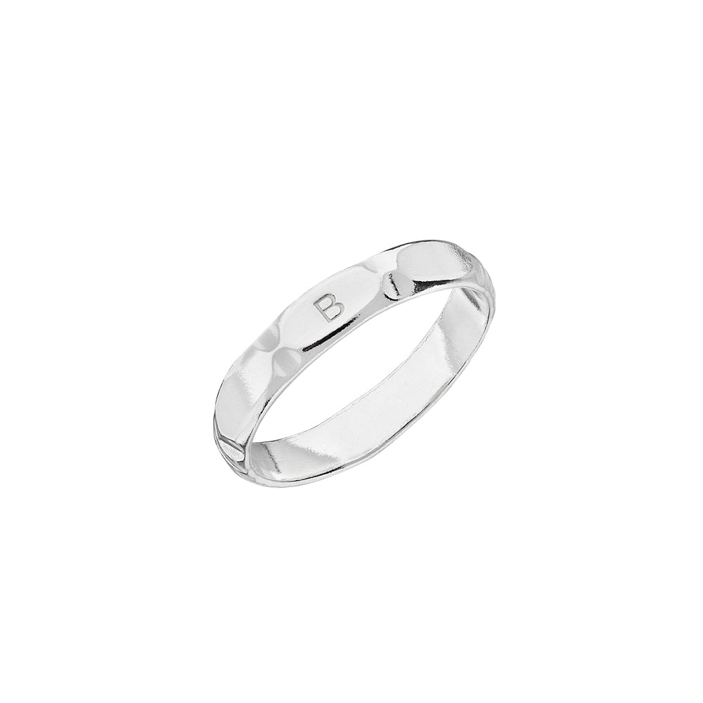 personalised initial deco ring sterling silver-lucy ashton handmade jewellery