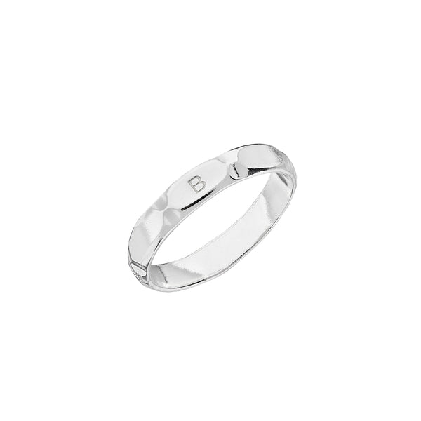 personalised initial deco ring sterling silver-lucy ashton handmade jewellery