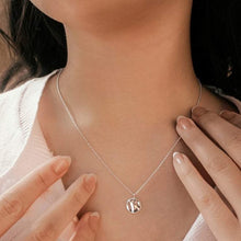 Load image into Gallery viewer, Small Hammered Medal Necklace Sterling Silver - Lucy Ashton Jewellery