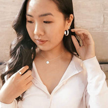 Load image into Gallery viewer, Small Hammered Medal Necklace Sterling Silver - Lucy Ashton Jewellery