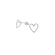 Load image into Gallery viewer, Open Heart Stud Earrings Sterling Silver - Lucy Ashton Jewellery